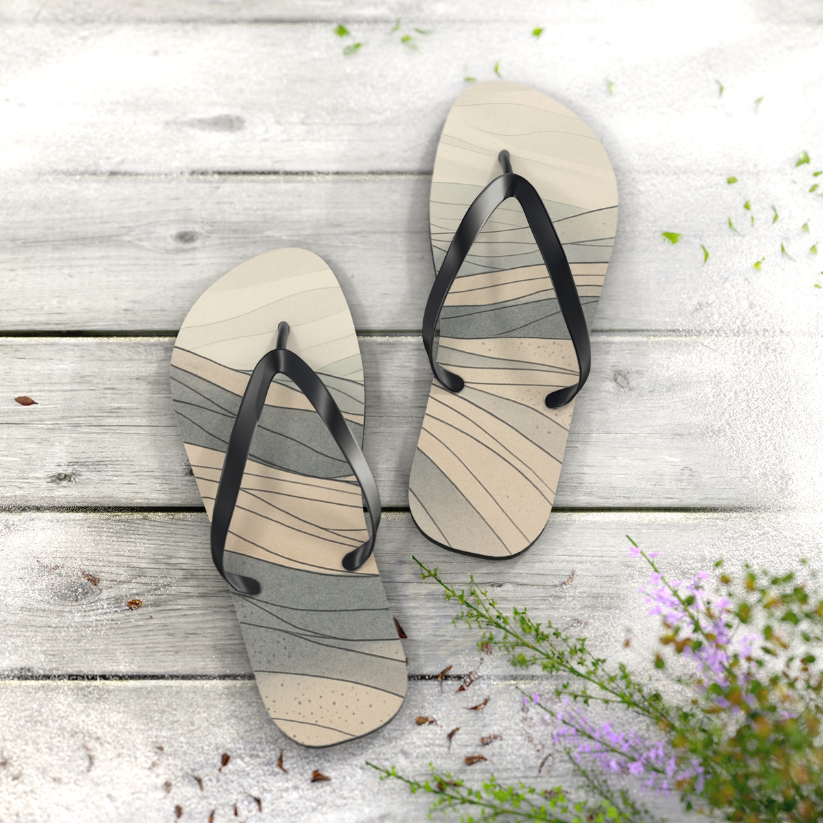 Wind Arc Wavefront Loom designer logo flip flops