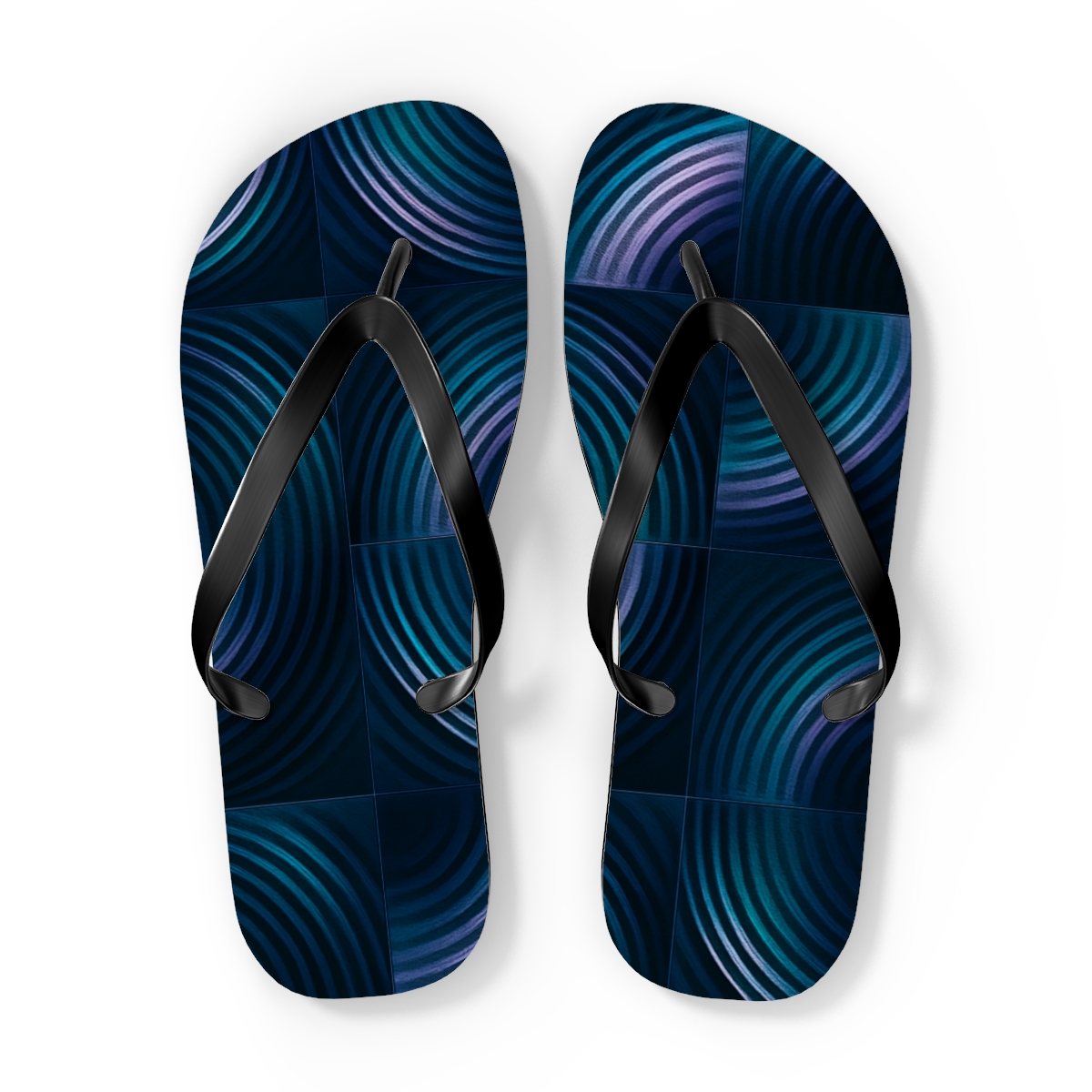 Moire Orbit Interference Weave trendy printed flip flops