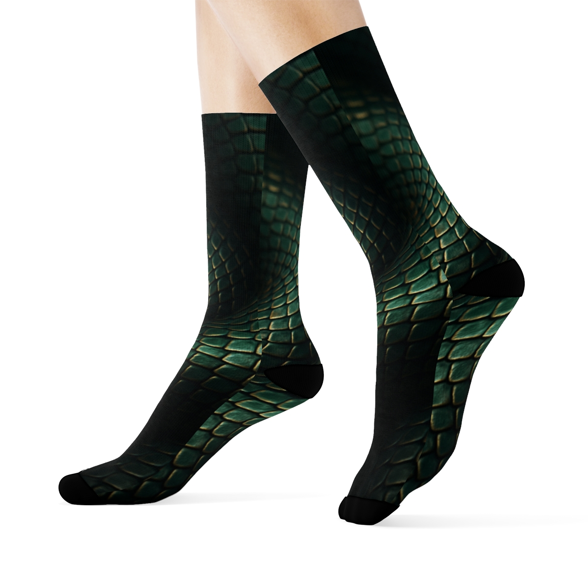 Prismatic Shiver Of The Serpent Scale warm winter socks