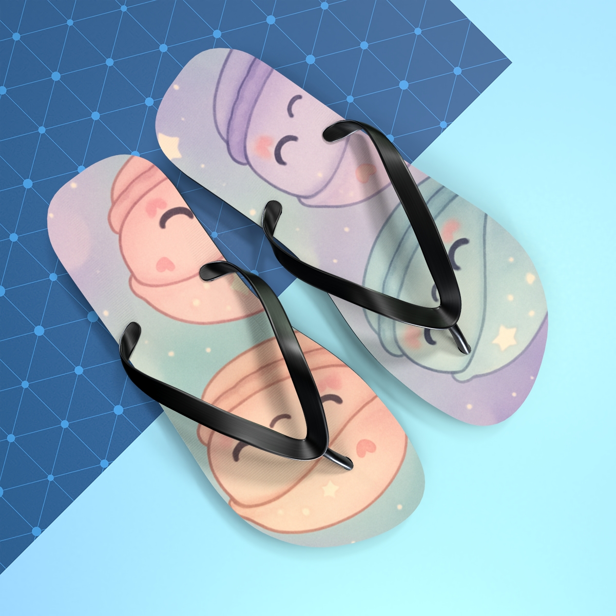 Nebula Macaron Sleepover stylish summer flip flops