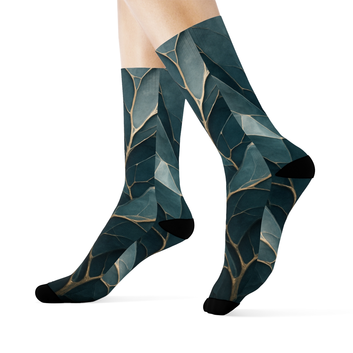 Mineral Vein Prism Weave designer logo socks
