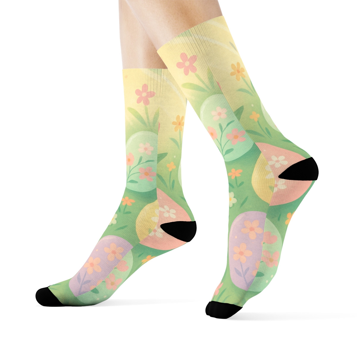 Spring Egg Meadow Dream personalized cozy socks