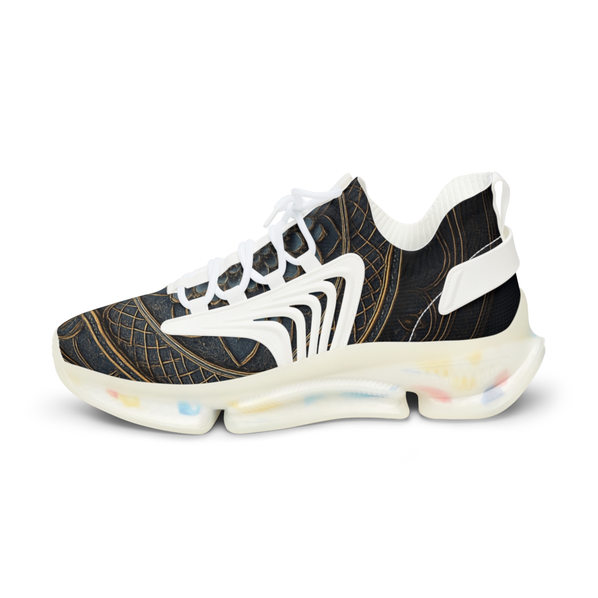 Fractal Orb Weave personalized athletic sneakers