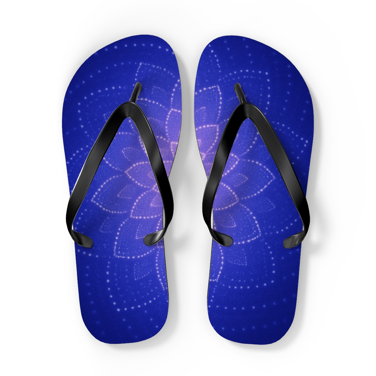 Camellia Dot Halo Sequence designer logo flip flops