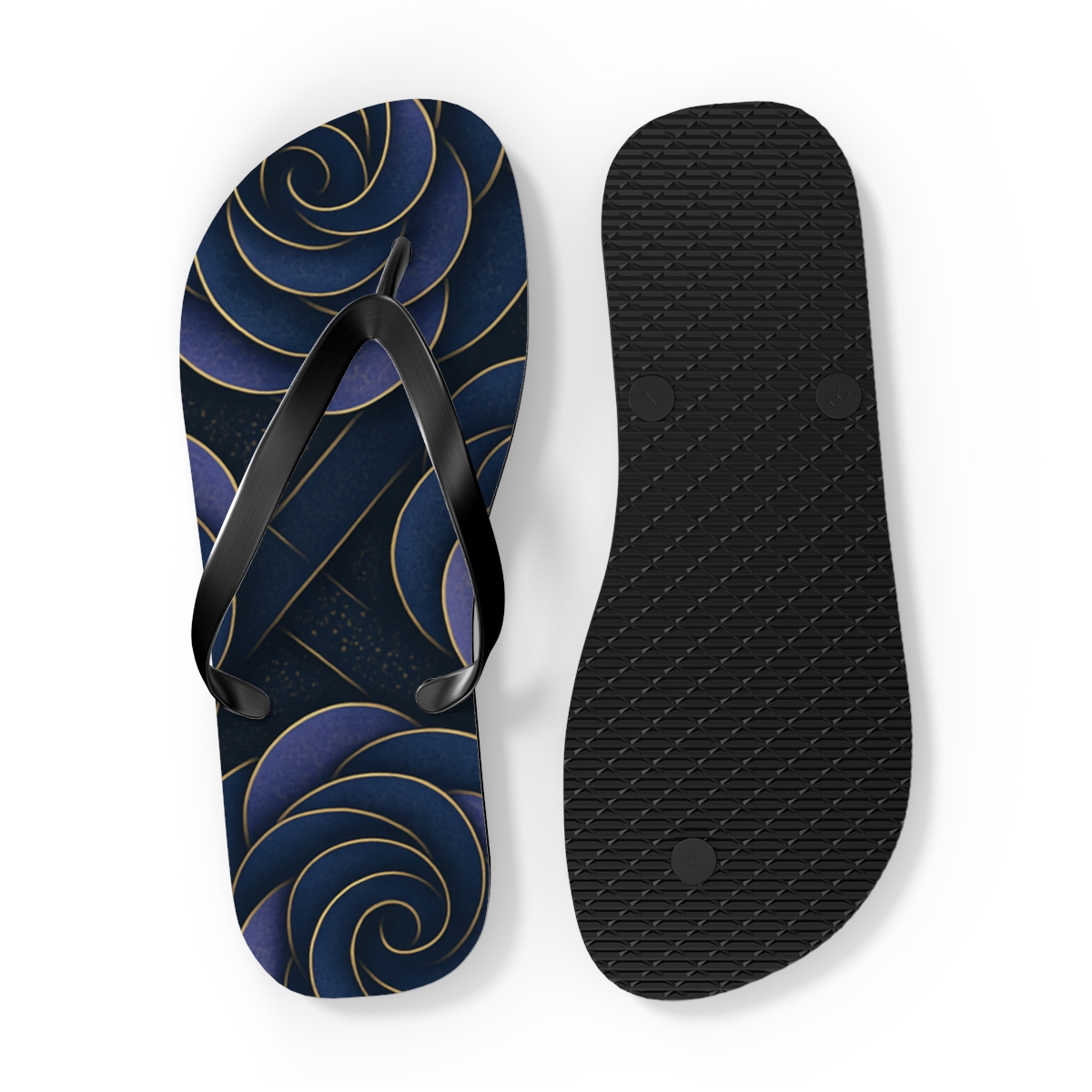 Camellia Fractal Braidwork comfortable casual flip flops