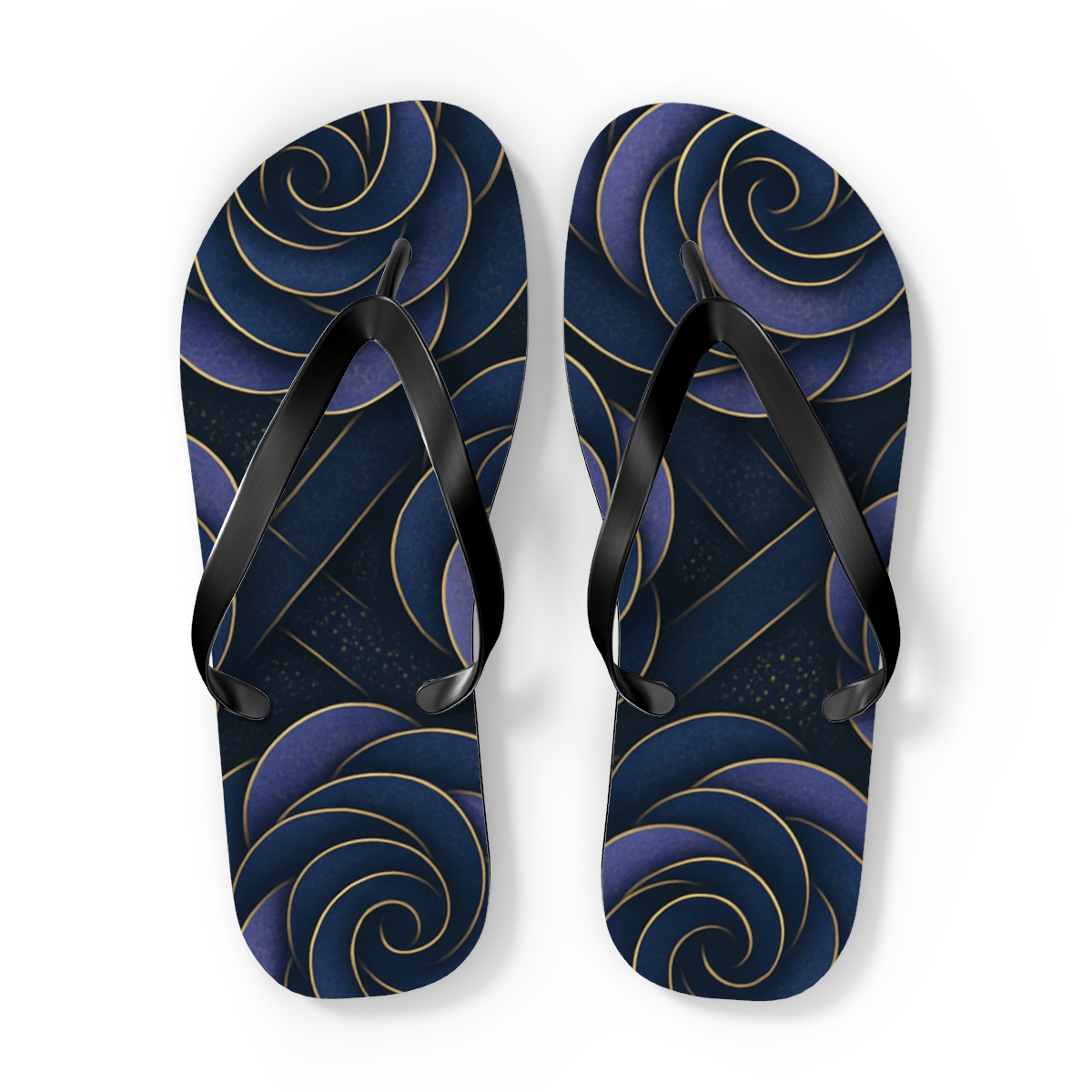 Camellia Fractal Braidwork comfortable casual flip flops