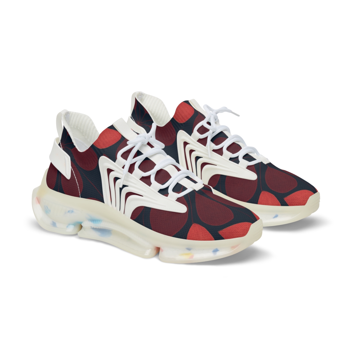 Camellia Pulse Lattice personalized athletic sneakers