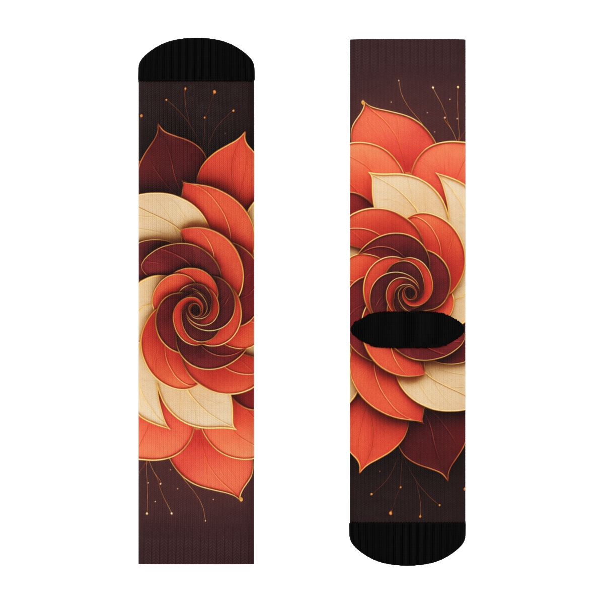 Camellia Pulse Rosette designer logo socks
