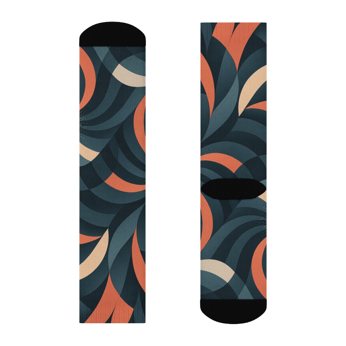 Camellia Ripple Tessellation personalized cozy socks