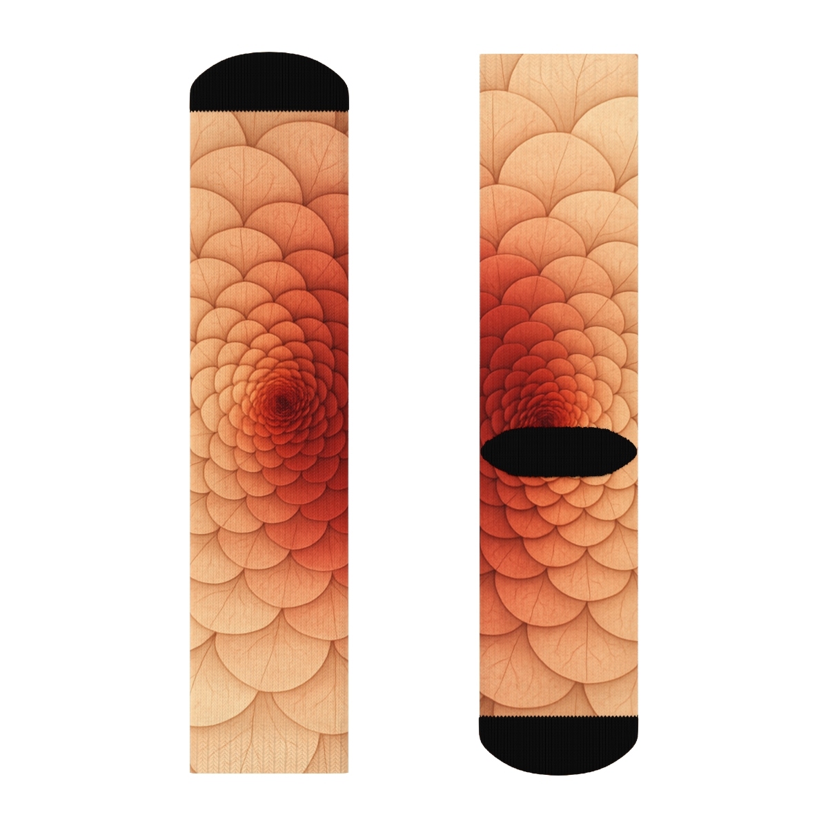 Camellia Spiral Veins warm winter socks