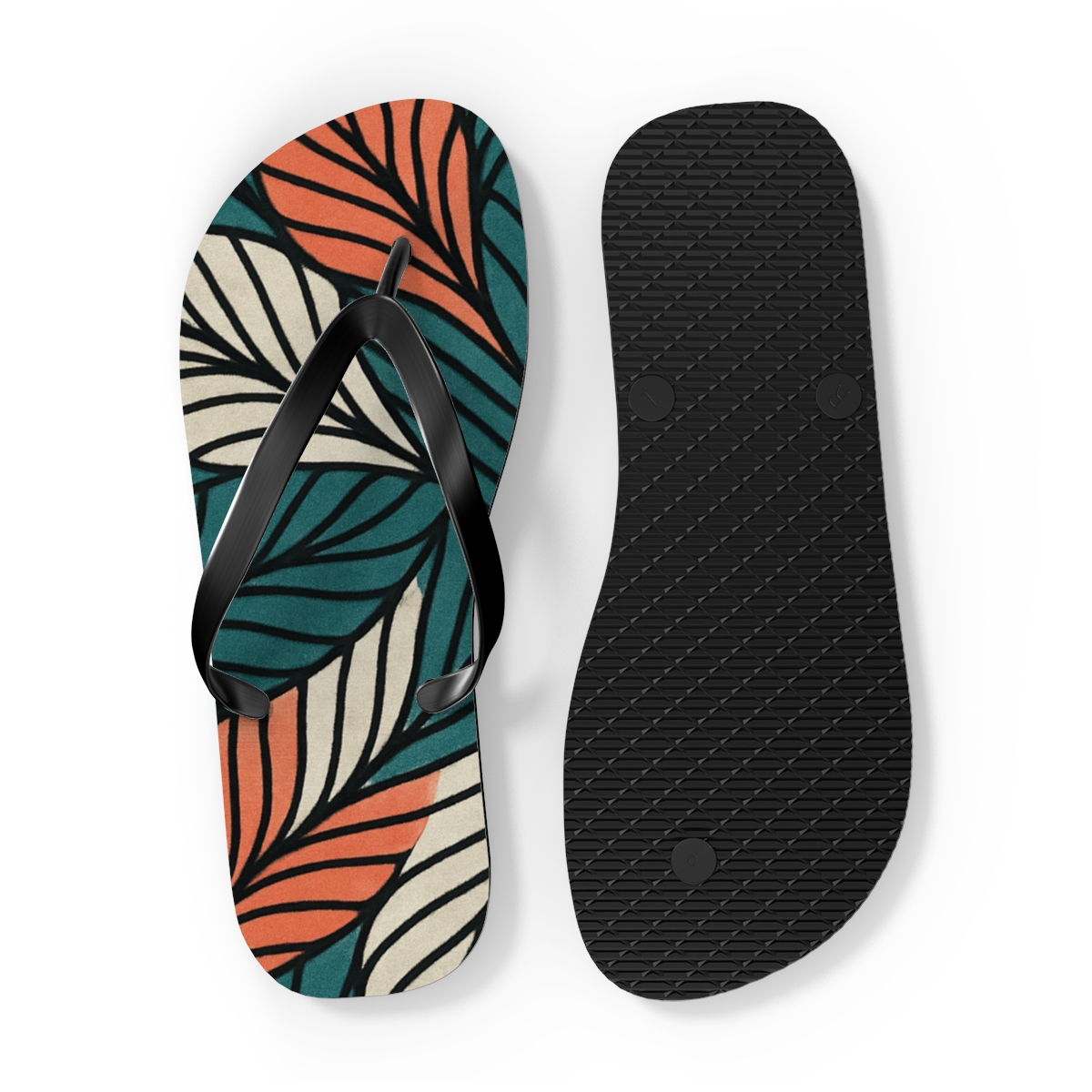 Camellia Tessellated Veinwave stylish summer flip flops
