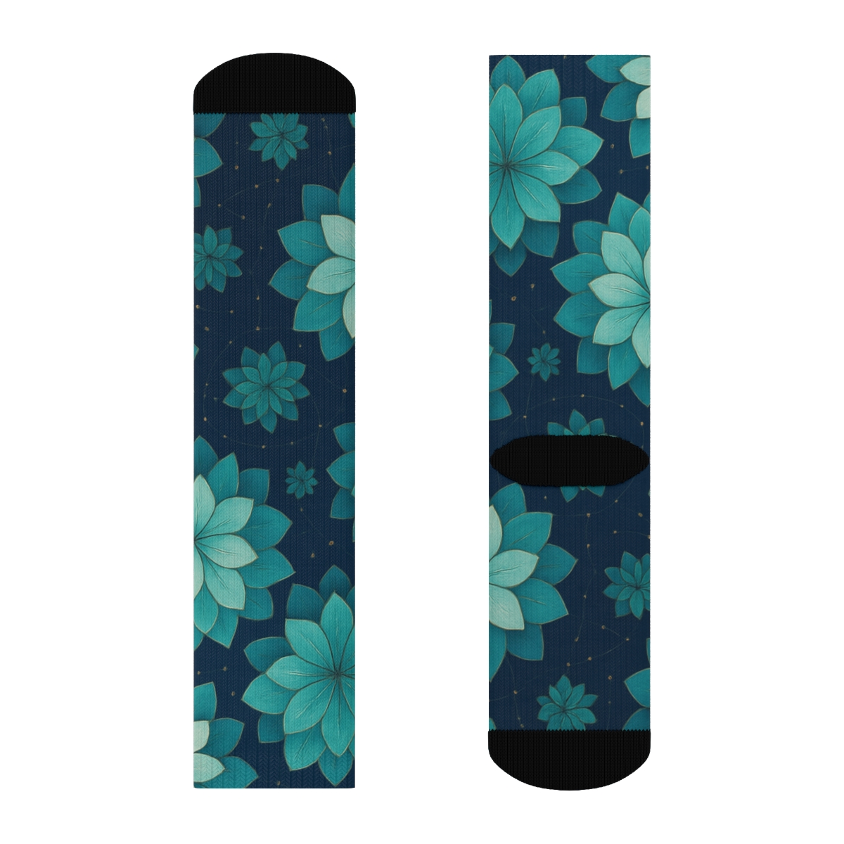 Camellia Tessellation Drift designer logo socks