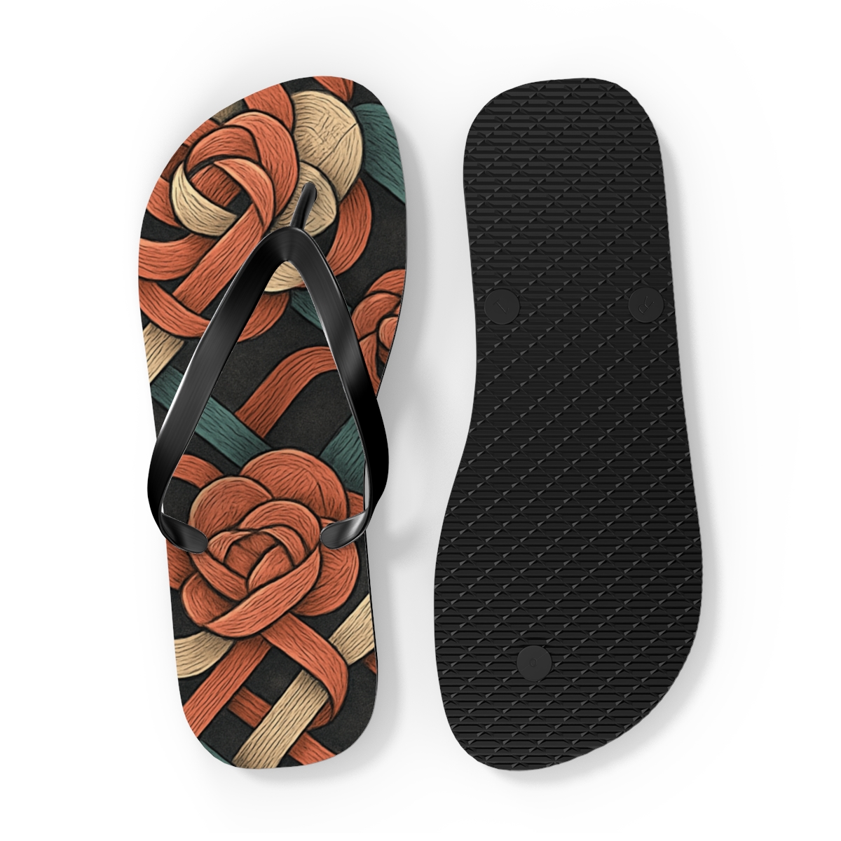 Camellia Vein Circuit Weave stylish summer flip flops