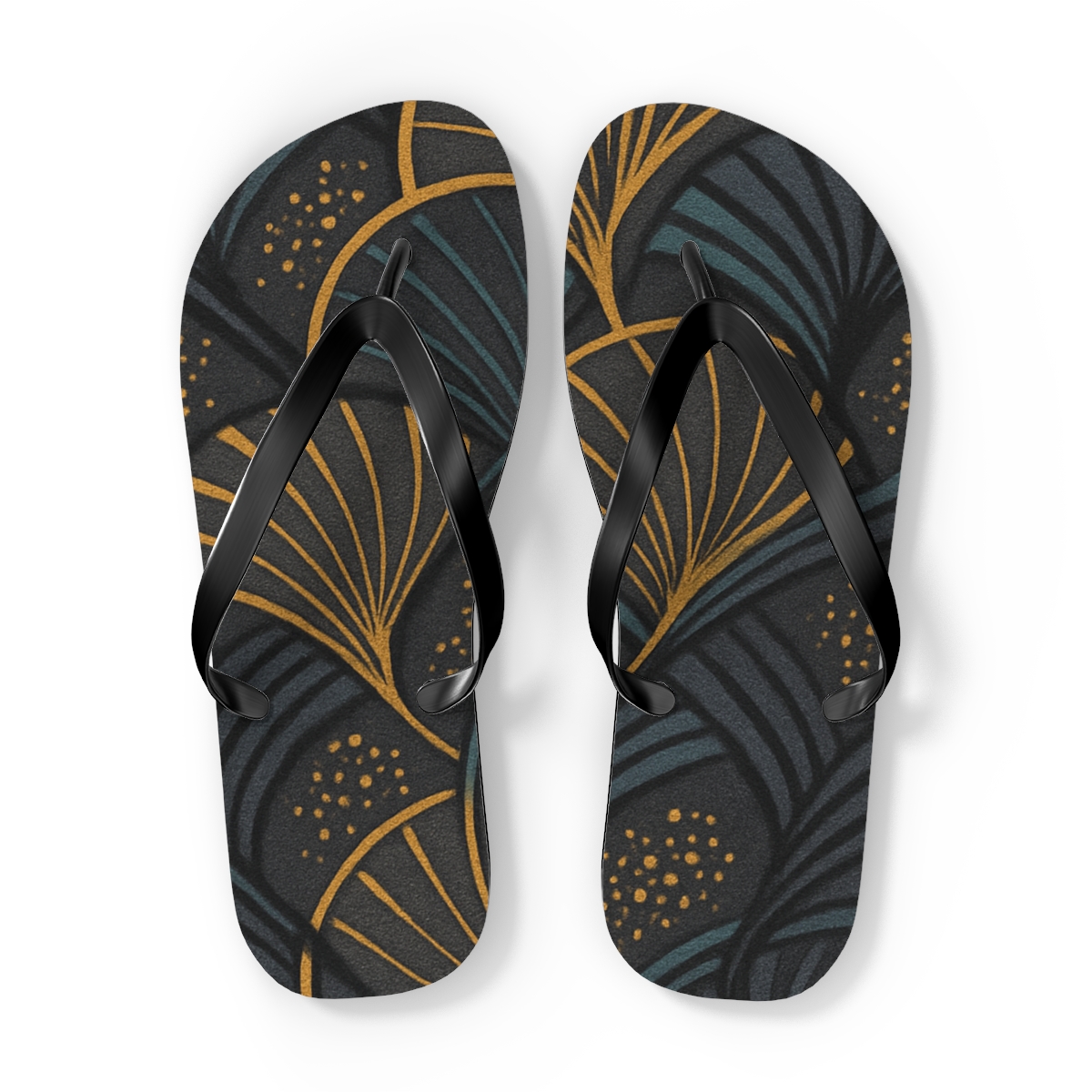 Camellia Vein Orbit Weave trendy printed flip flops