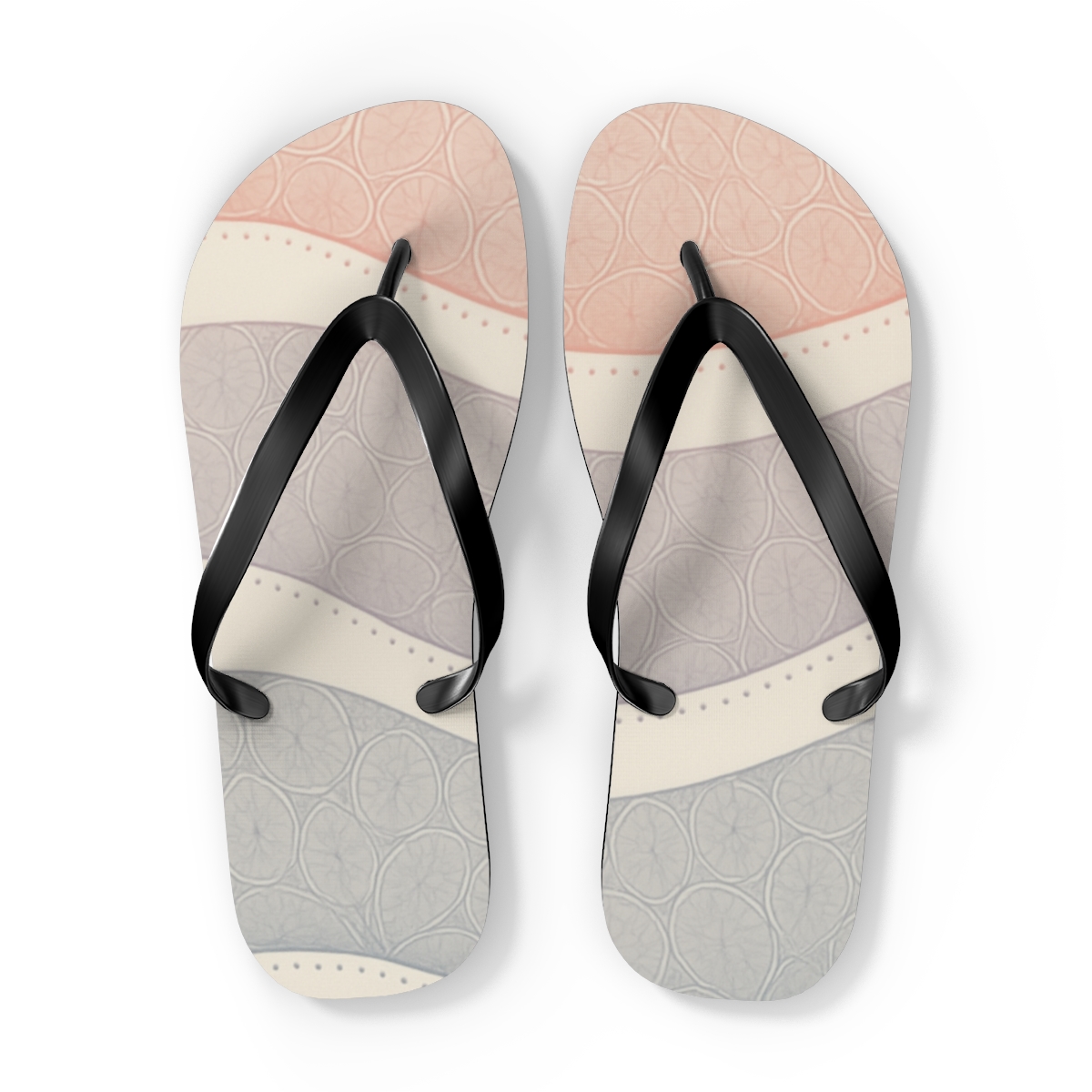 Camellia Vein Wave Lattice comfortable casual flip flops