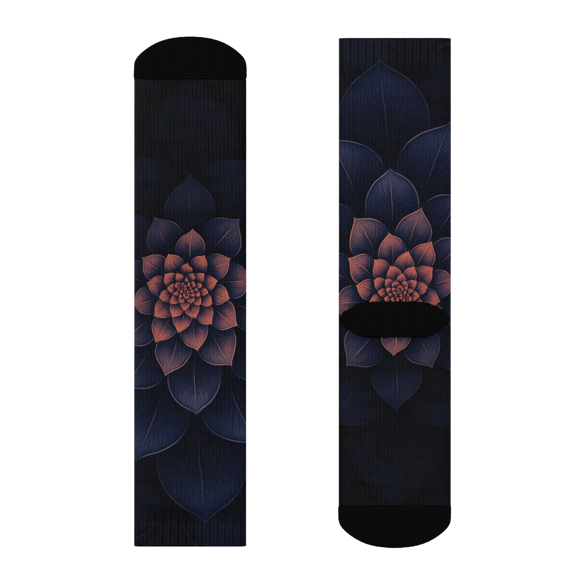 Camellia Vortex Rosette trendy colorful socks