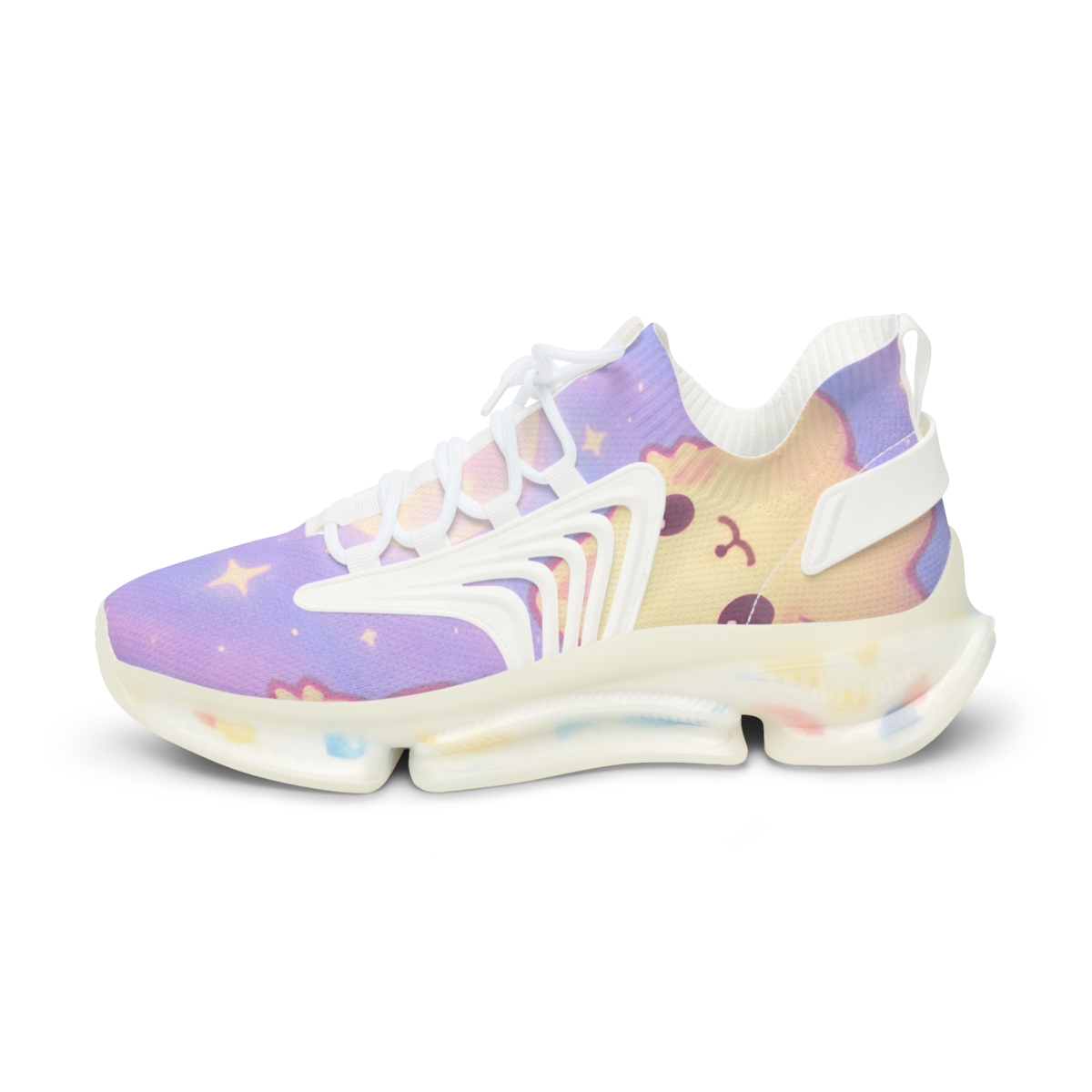 Candy Nebula Kitten Constellation unique printed sneakers