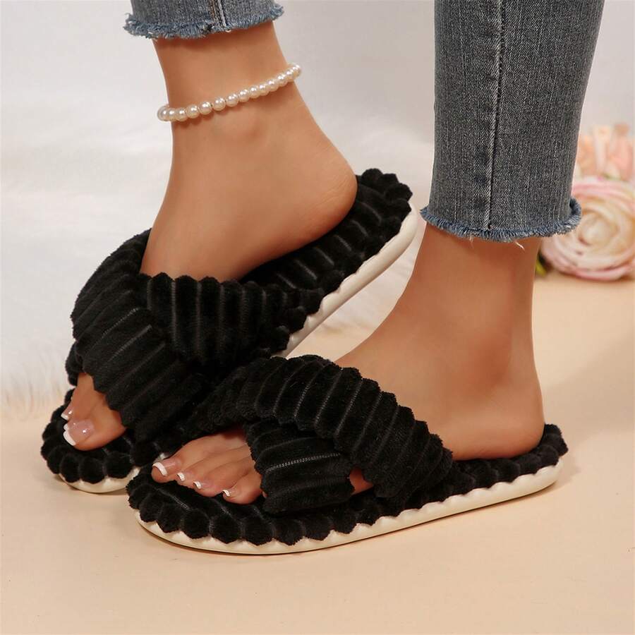 Casual Comfortable Memory Foam House Slides For Women