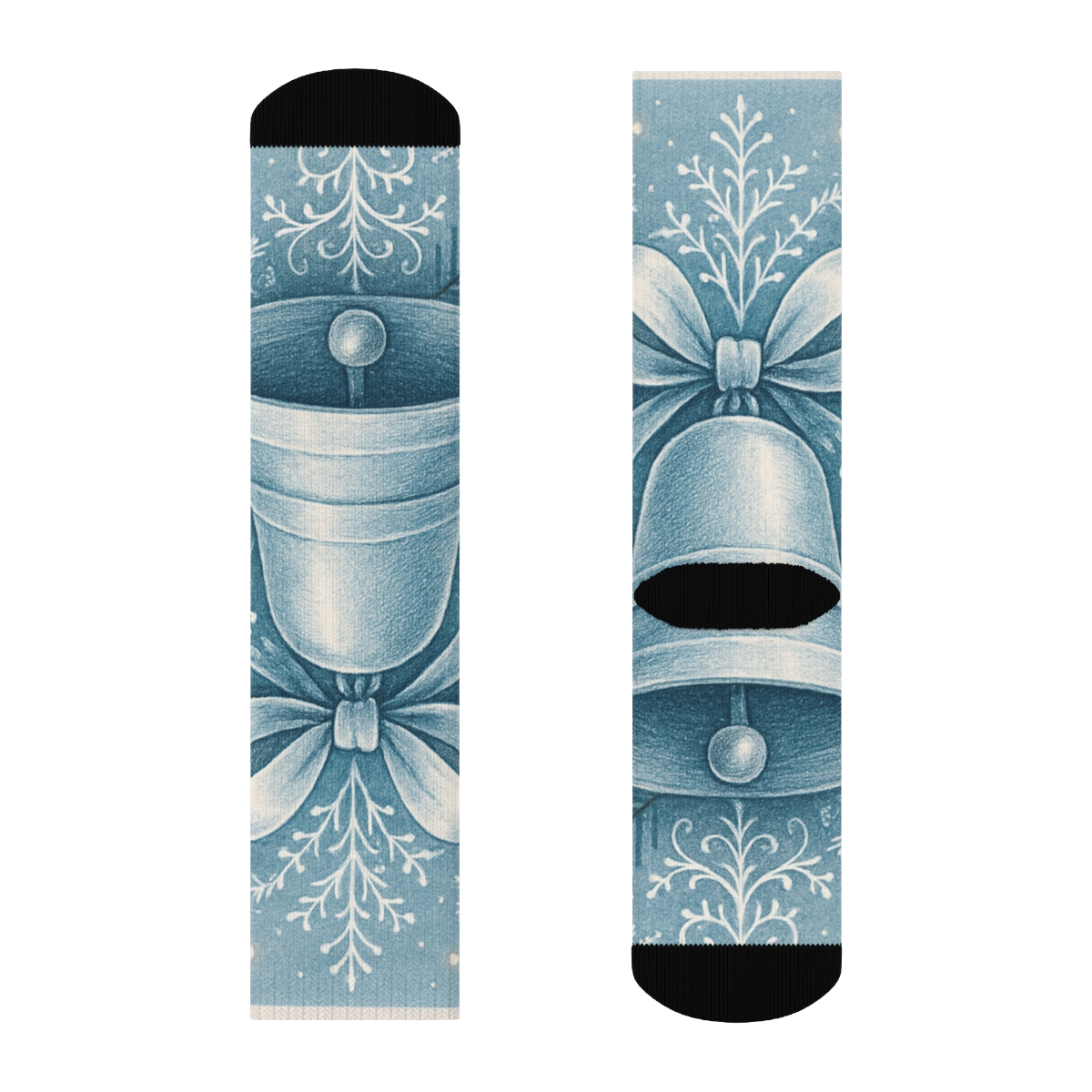 Midwinter Bell And Frost Ribbon designer logo socks