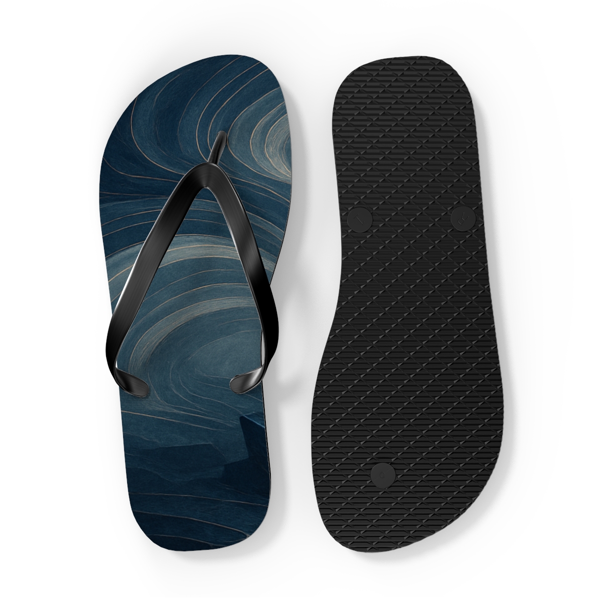 Mineral Facet Stormband designer logo flip flops