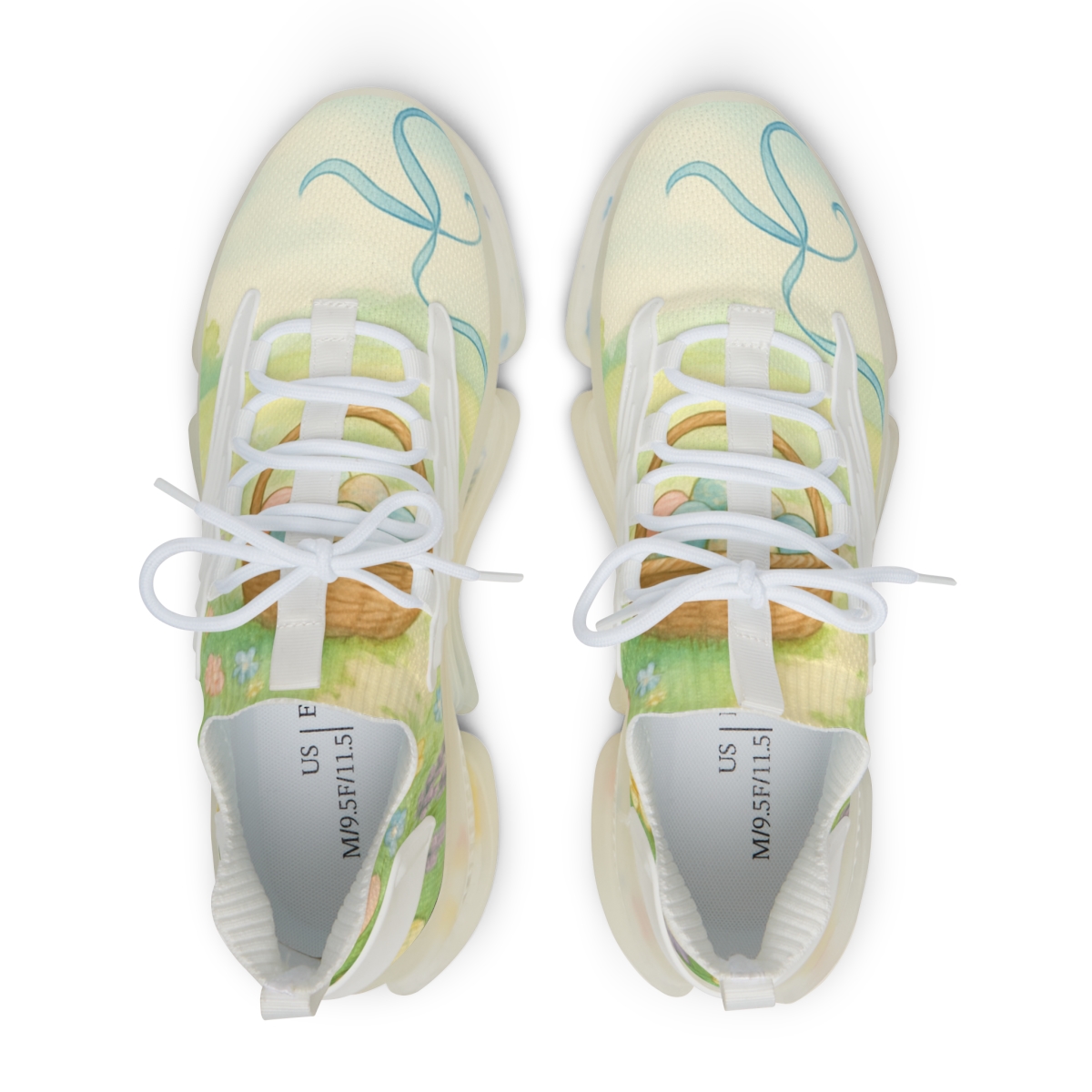 Spring Egg Hunt Meadow Whimsy premium sport sneakers