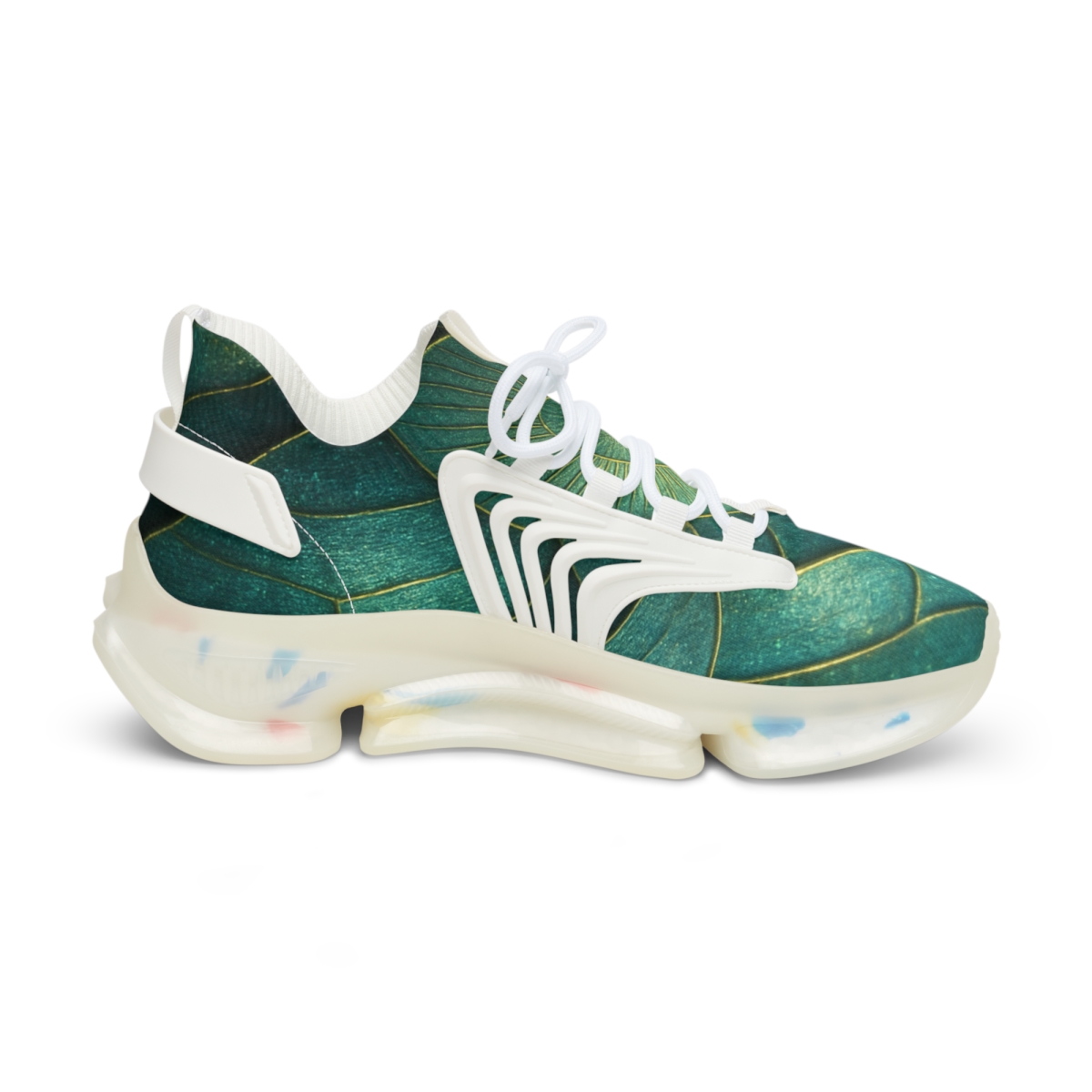 Iridescent Beetle Mosaic comfortable running sneakers