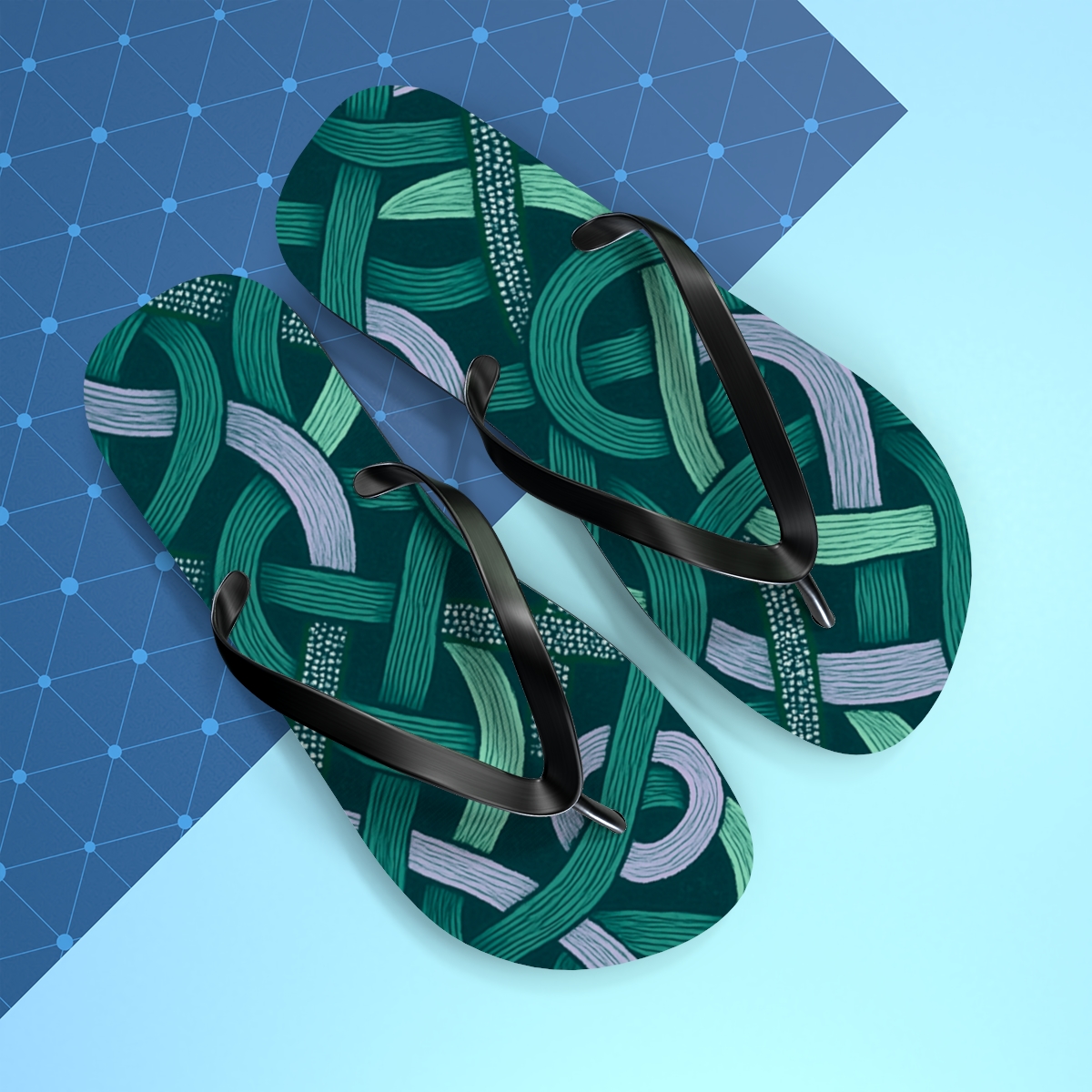 Orchid Ribbon Tessellation comfortable casual flip flops