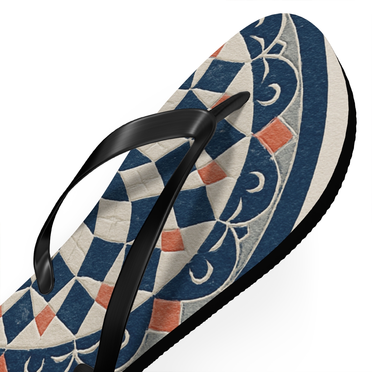 Starburst Lattice Mosaic personalized beach flip flops