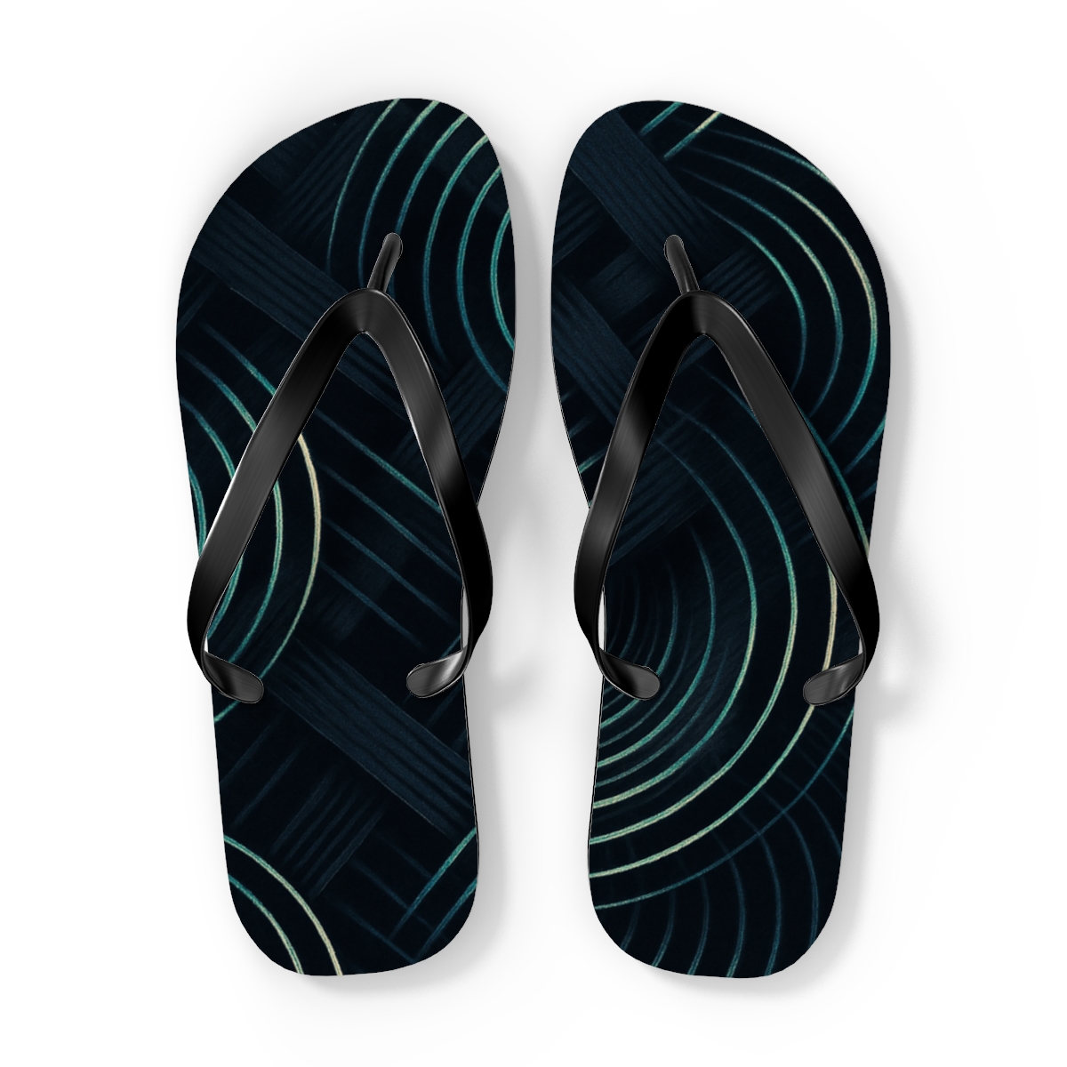 Moire Orbit Weave custom flip flops