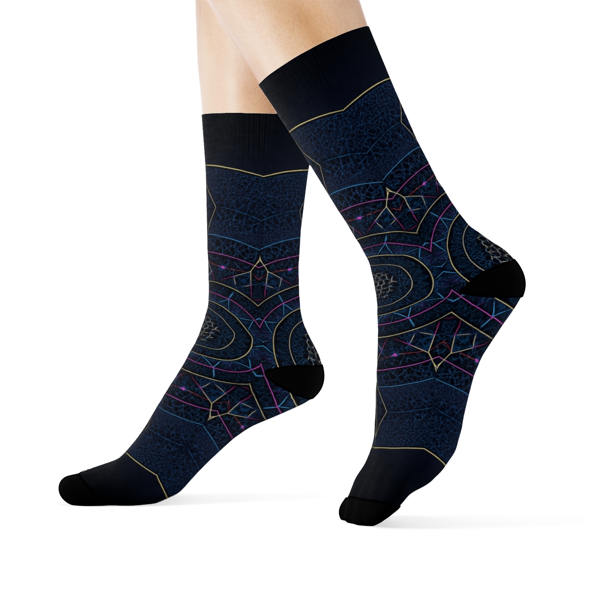 Prismatic Lattice Halo personalized cozy socks