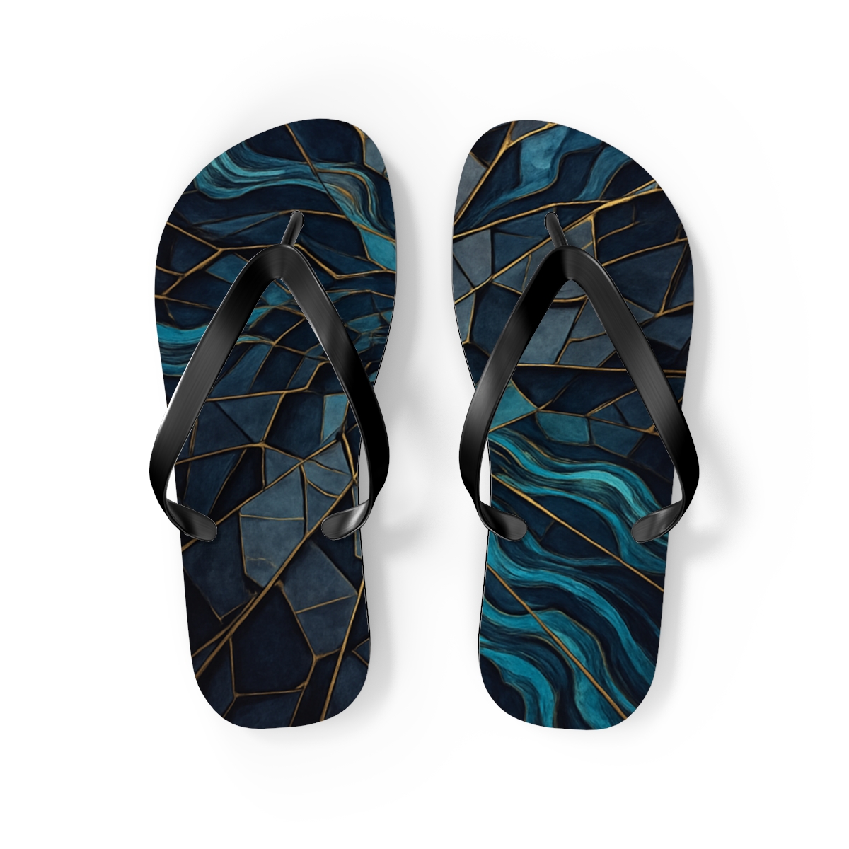 Ocean Currents Mosaic Flip Flops