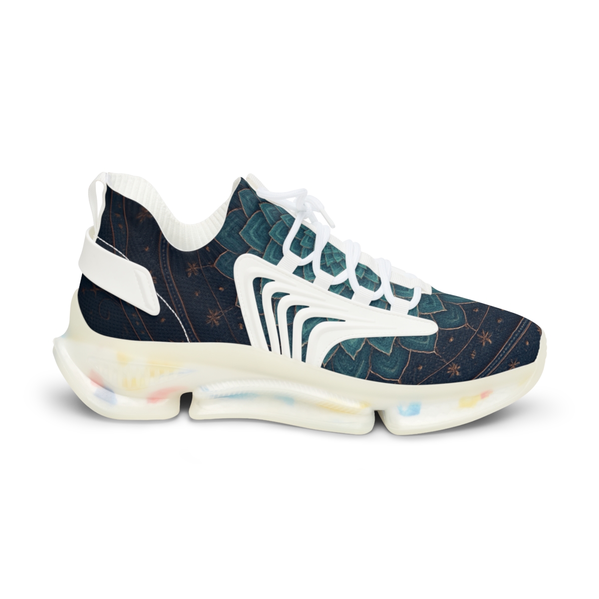 Fractal Petal Constellation personalized athletic sneakers