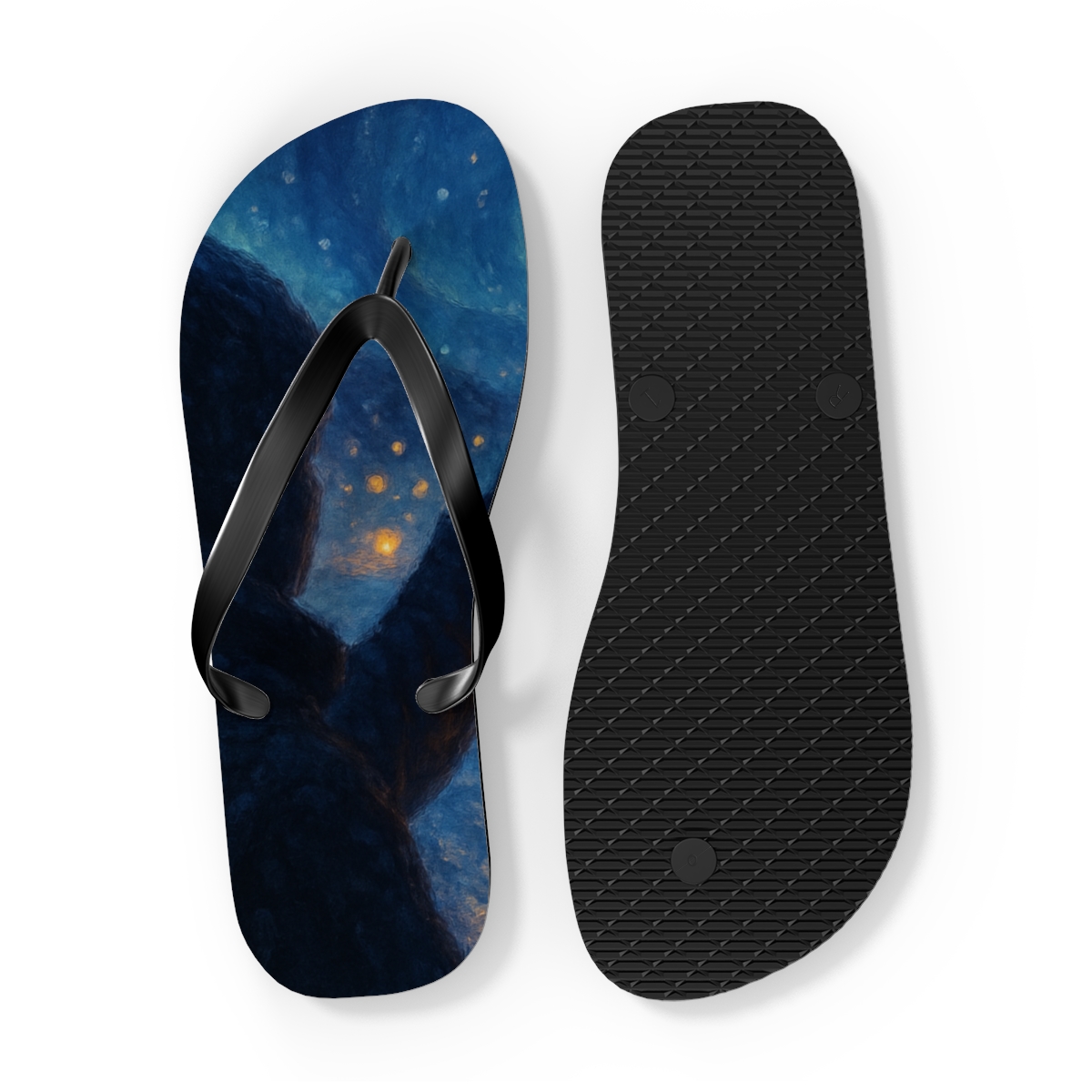 Winter Lantern Aurora soft sole flip flops