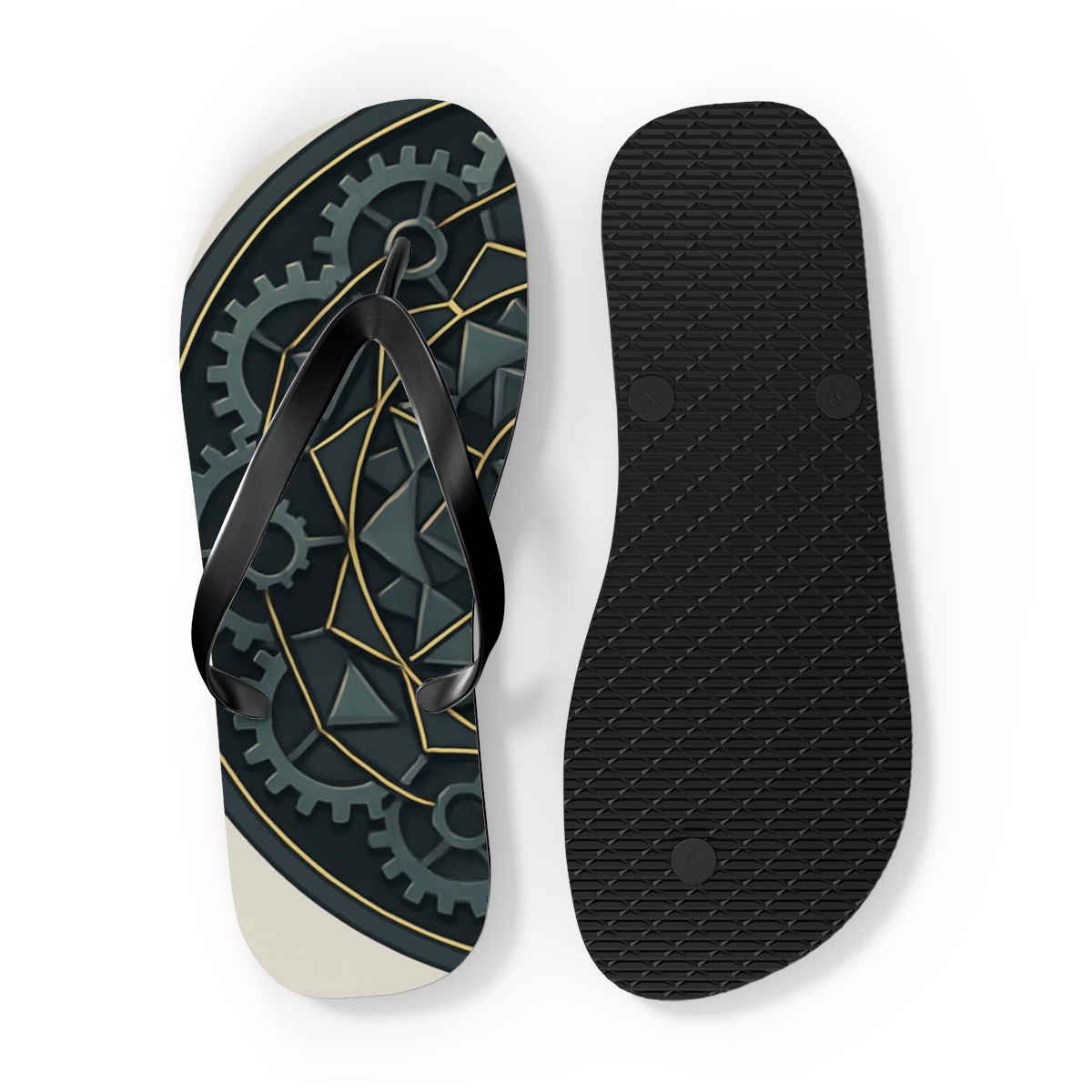 Clockwork Circle Mosaic stylish summer flip flops