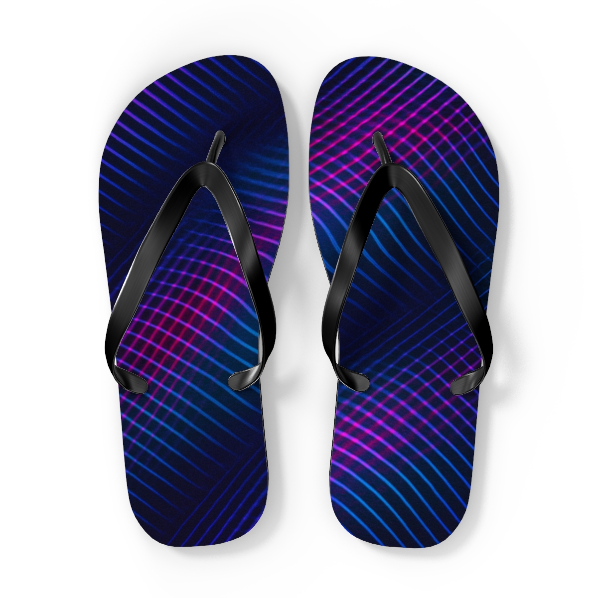 Moire Prism Overprint personalized beach flip flops