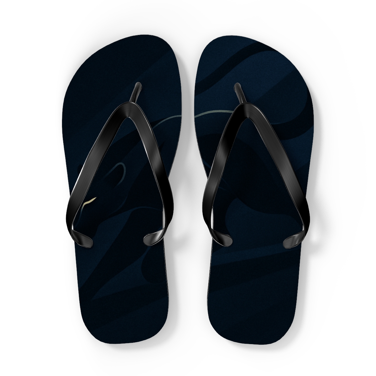 Shadow Rhythm Of The Panther colorful rubber flip flops