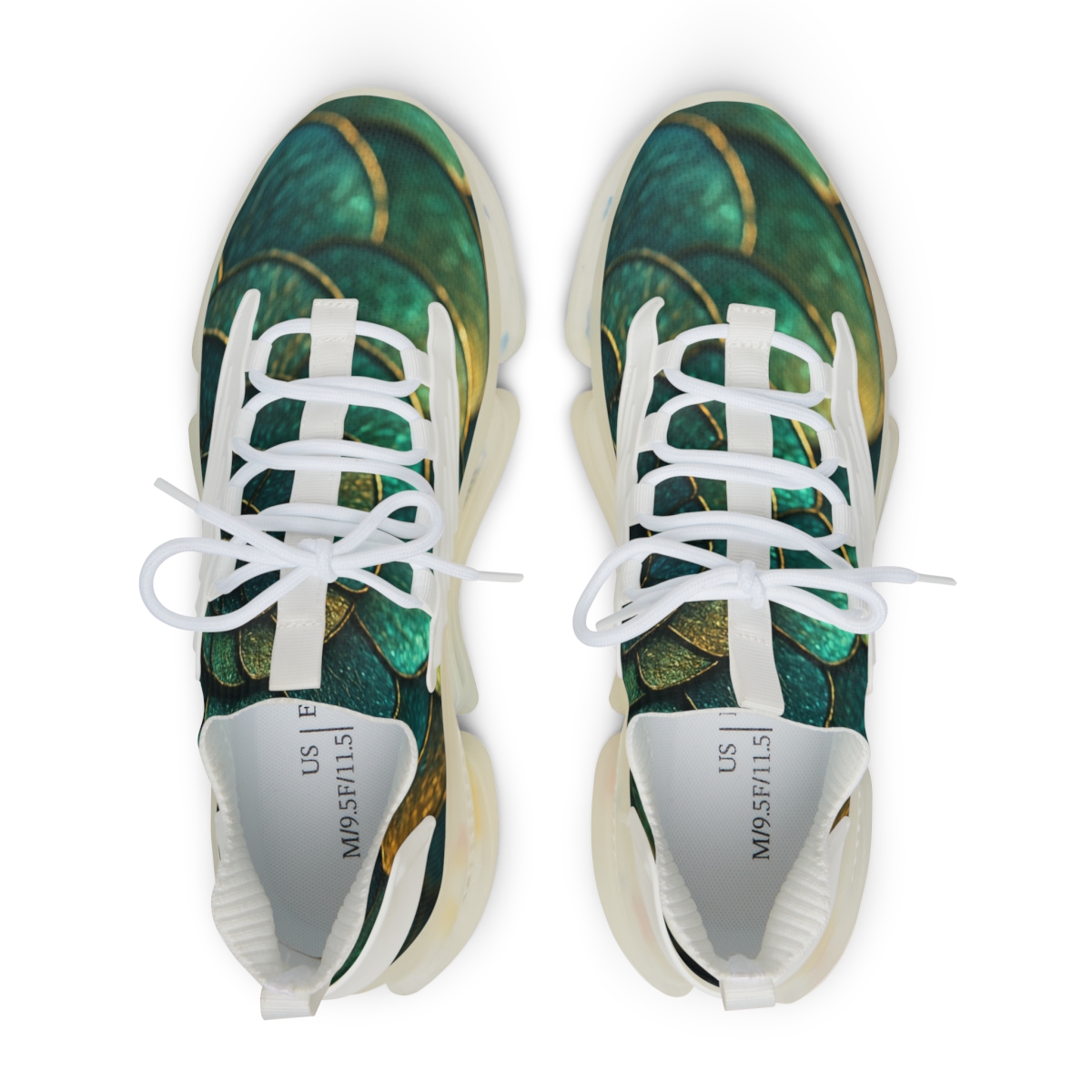 Iridescent Beetle Mosaic comfortable running sneakers