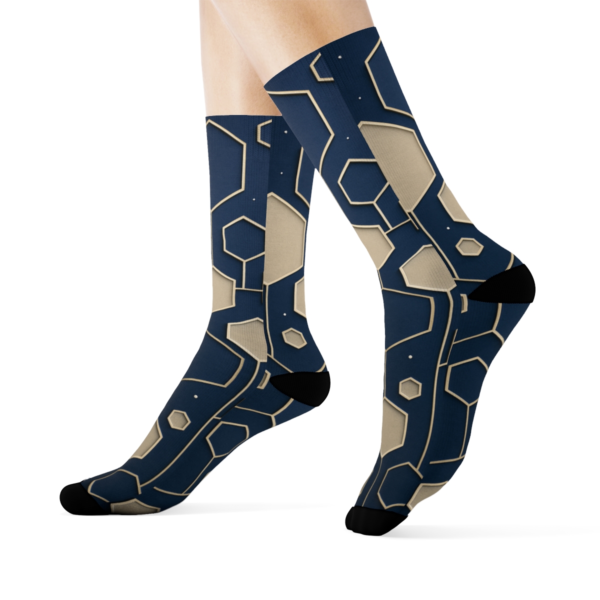 Celestial Hex Drift stylish patterned socks