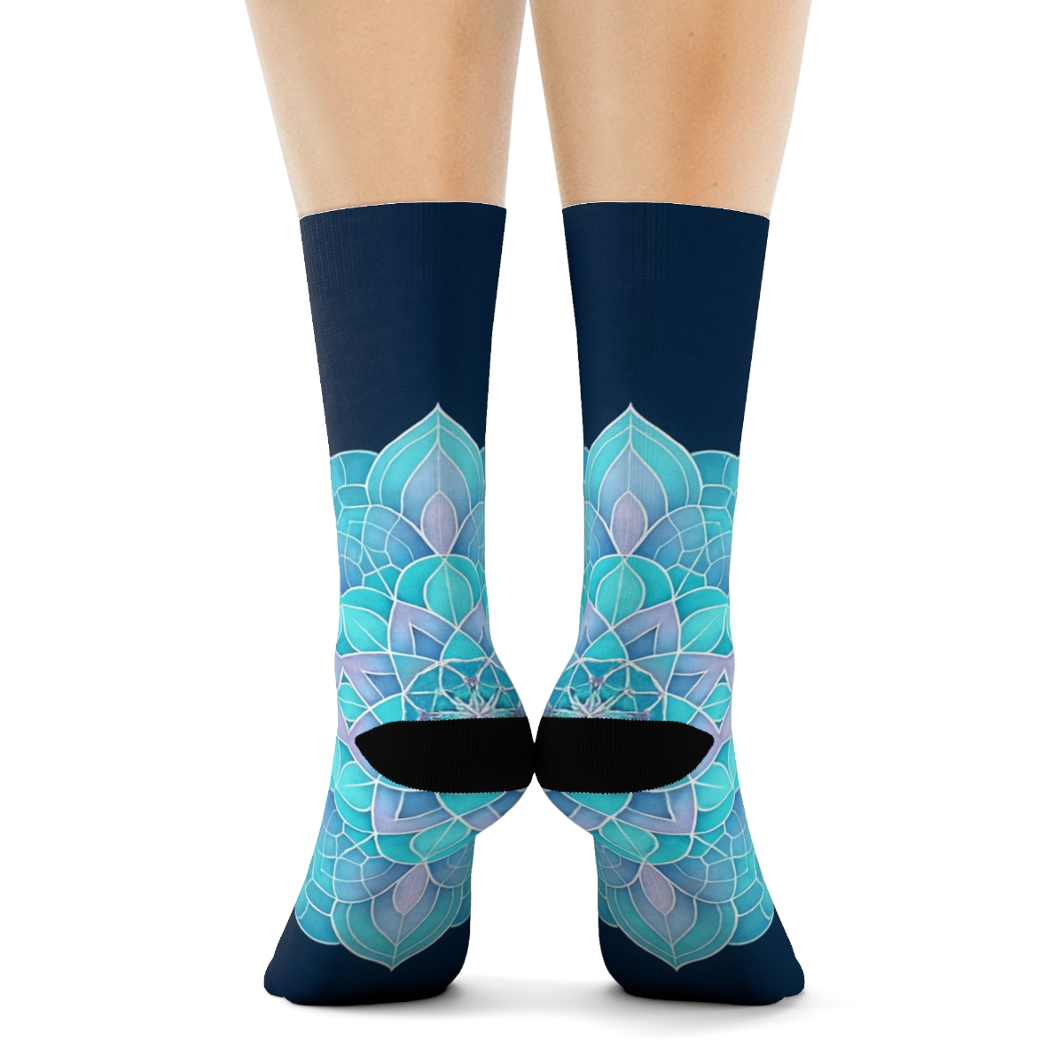 Aurora Prism Rosette Grid stylish patterned socks