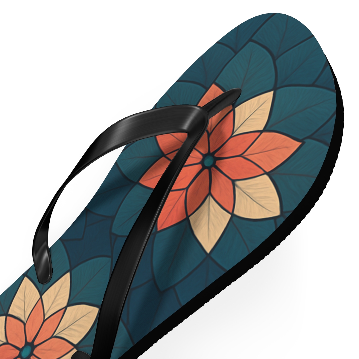 Camellia Polygon Bloomfield personalized beach flip flops