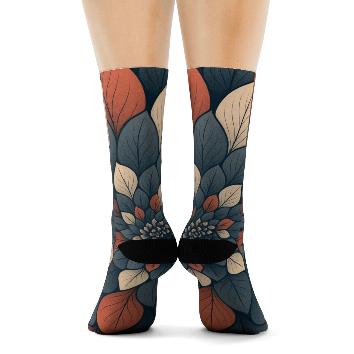 Ranunculus Coil Tessellation unique printed sockscustom socks