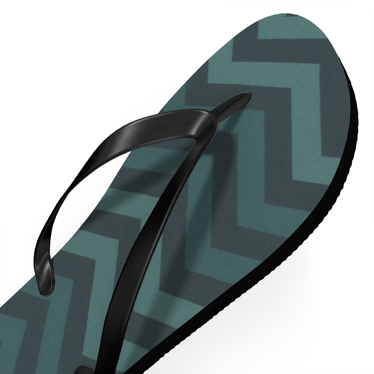Moire Chevron Continuum designer logo flip flops