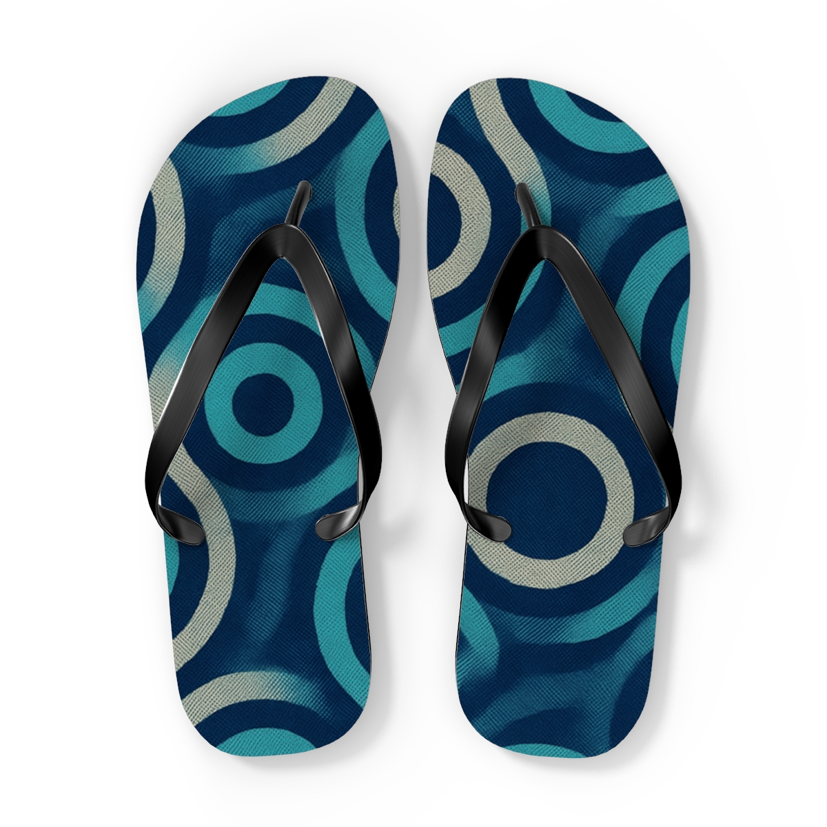 Moire Orbit Weave custom flip flops