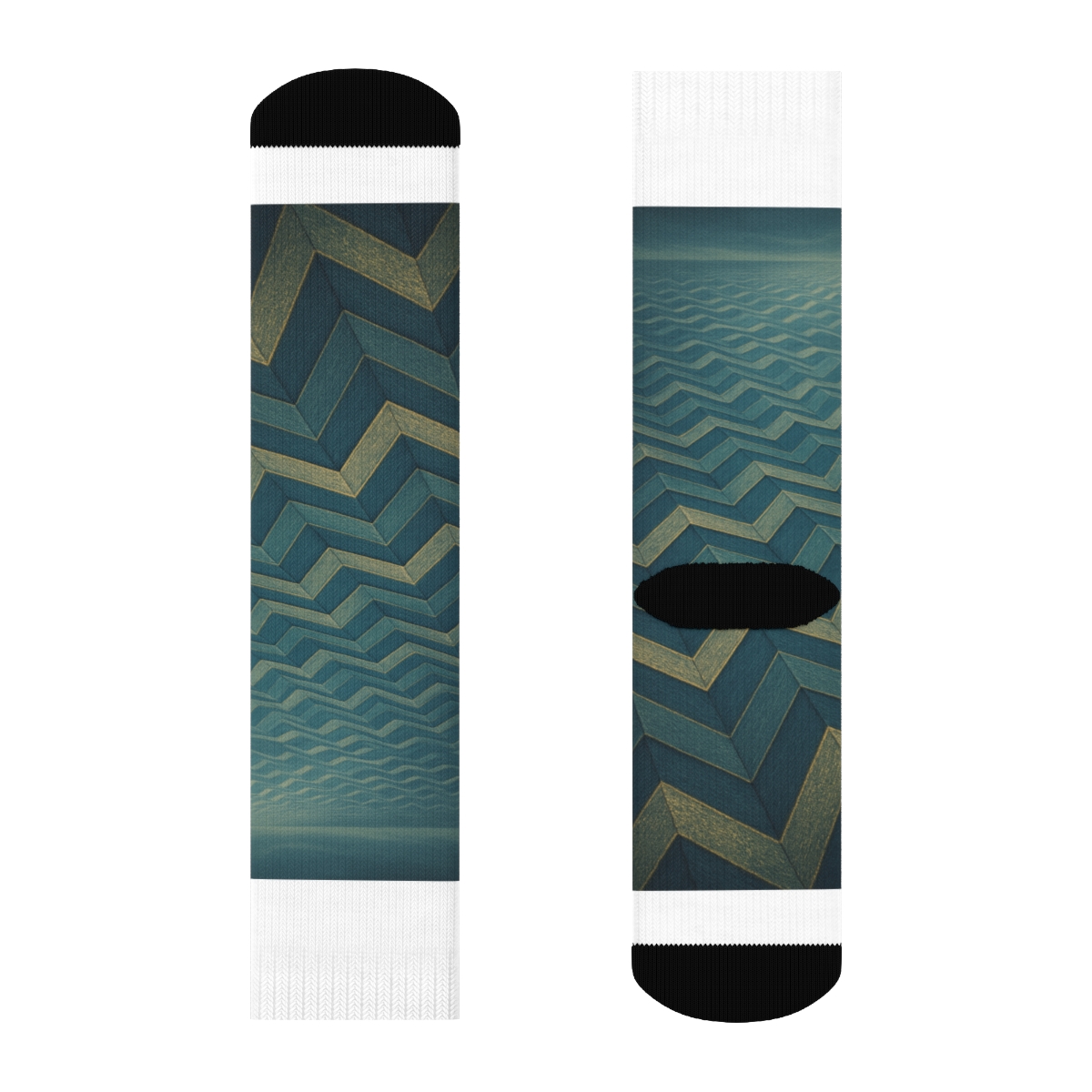Calm Horizon Chevron Socks