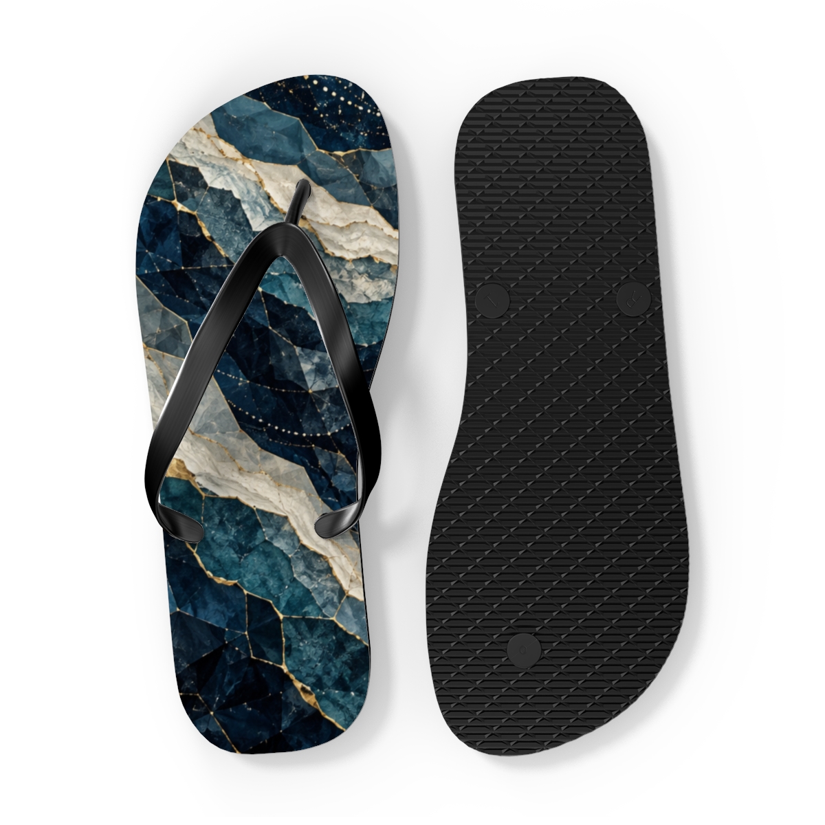 Celestial Shale Vortex Panel trendy printed flip flops [AI-99061363-af7422b5c277]