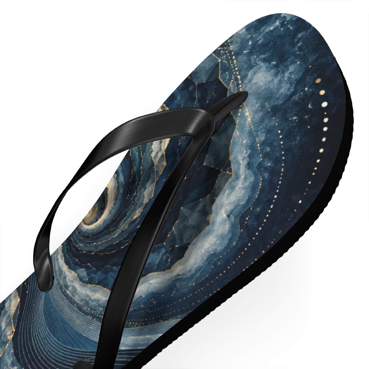 Celestial Shale Vortex Panel trendy printed flip flops [AI-99061363-897f90b8d13d]