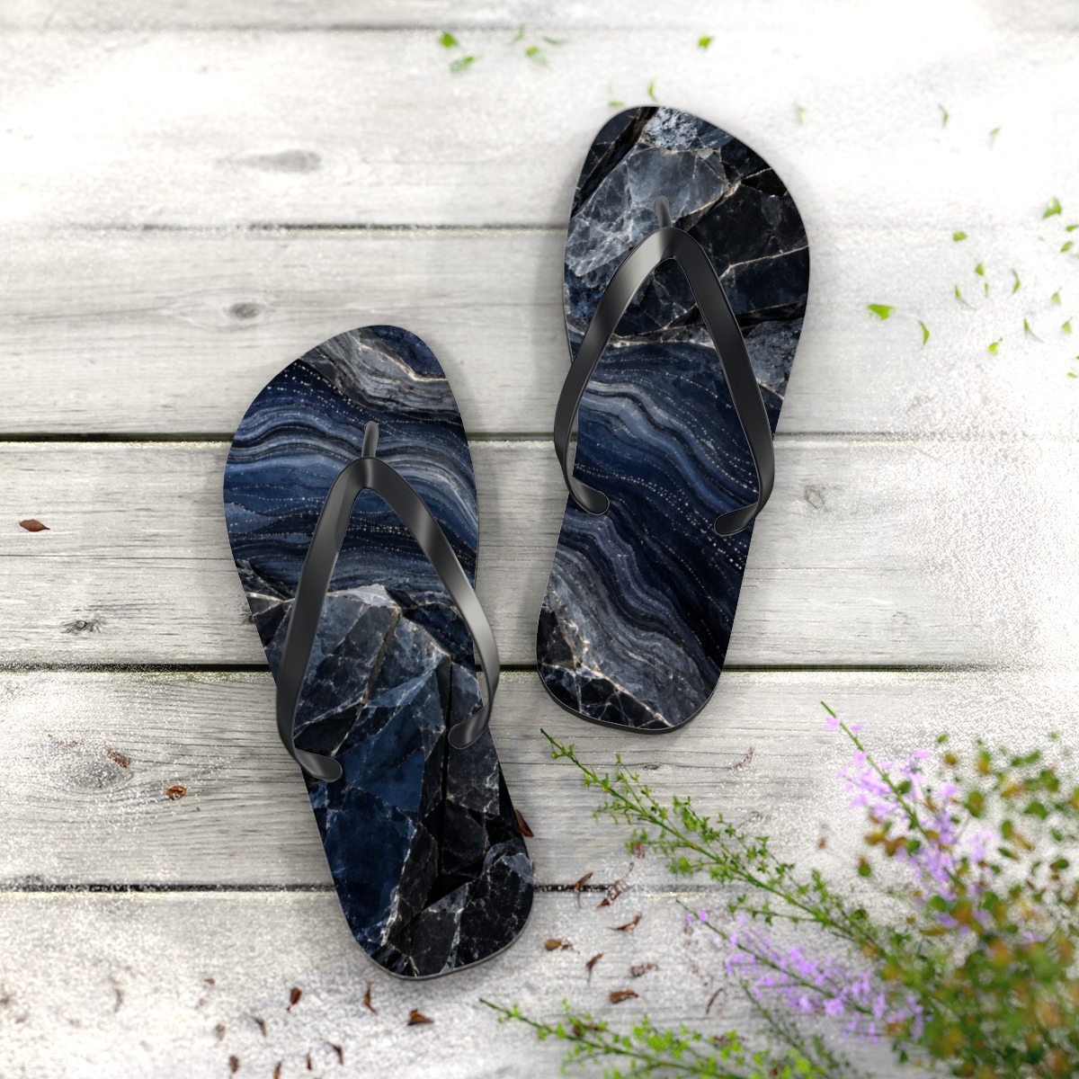 Celestial Silt Facet Array trendy printed flip flops [AI-1dd748ad-494b4122328a]