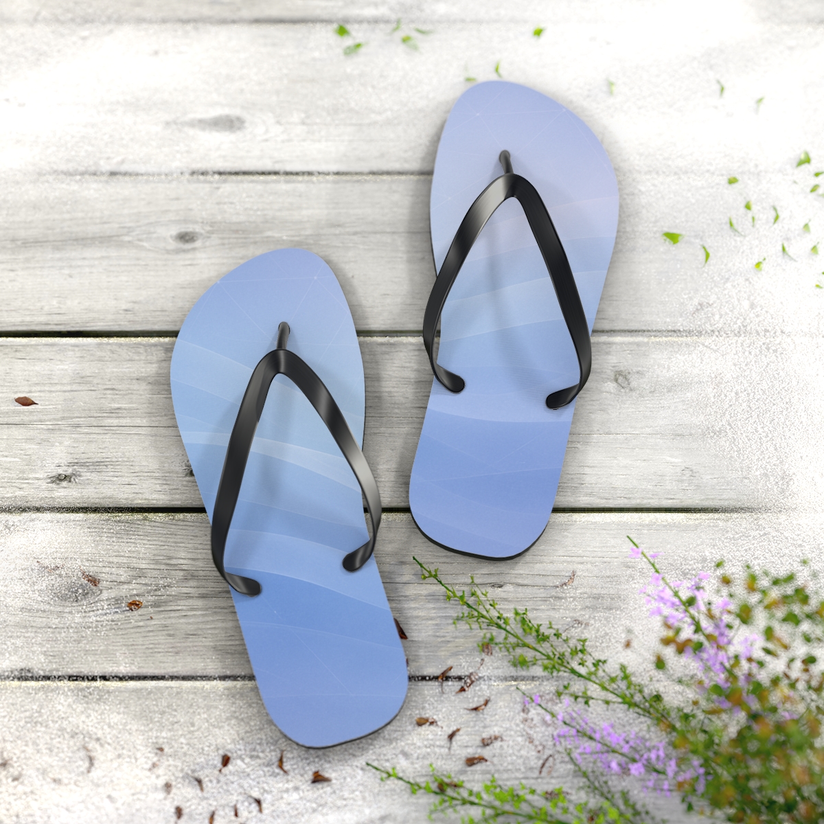 Celestial Vapor Wavefront Grid custom flip flops
