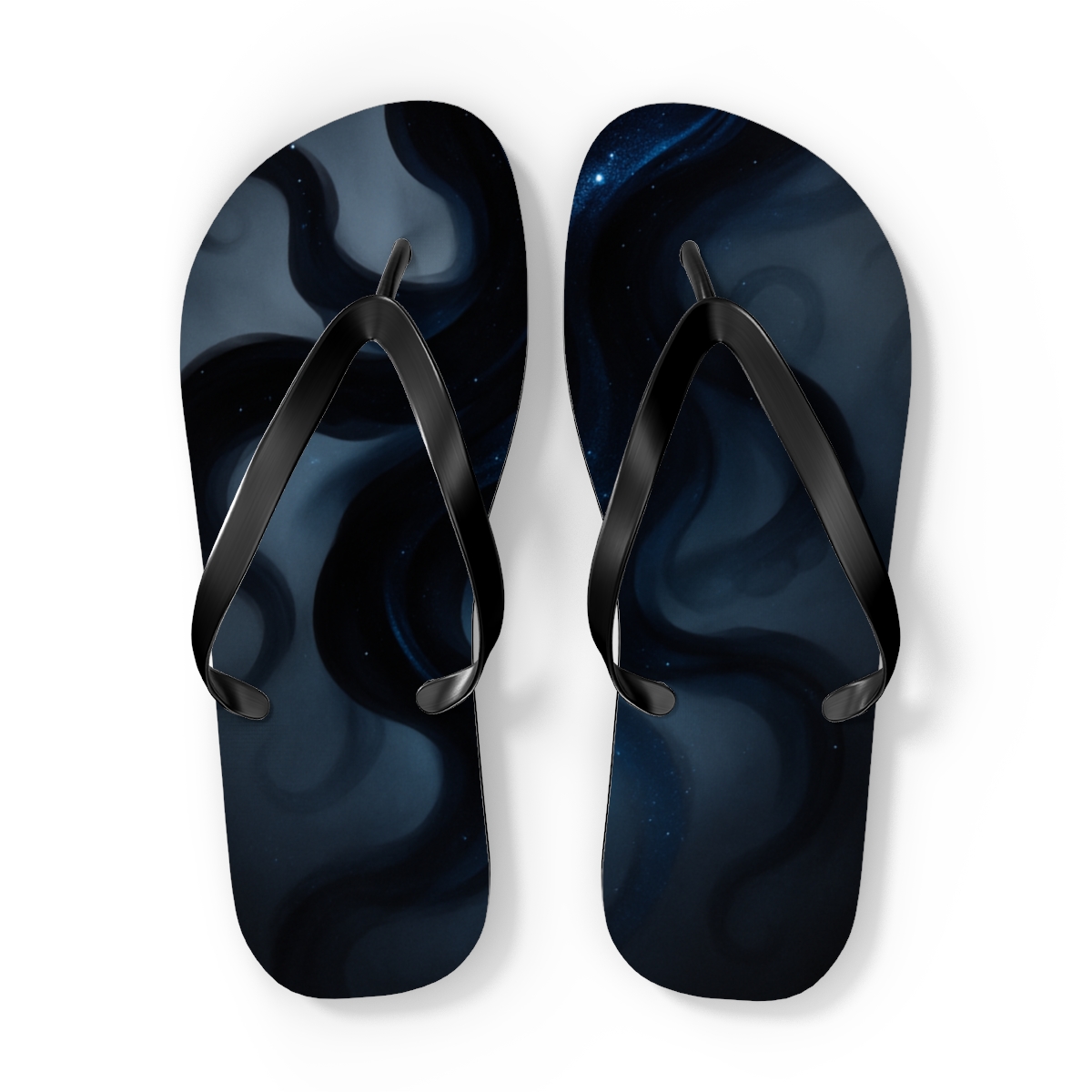 Cephalopod Ink Constellation personalized beach flip flops