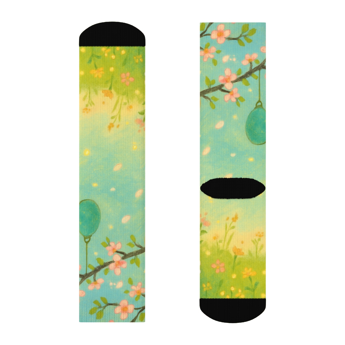 Spring Meadow Egg Lantern Dream designer logo socks